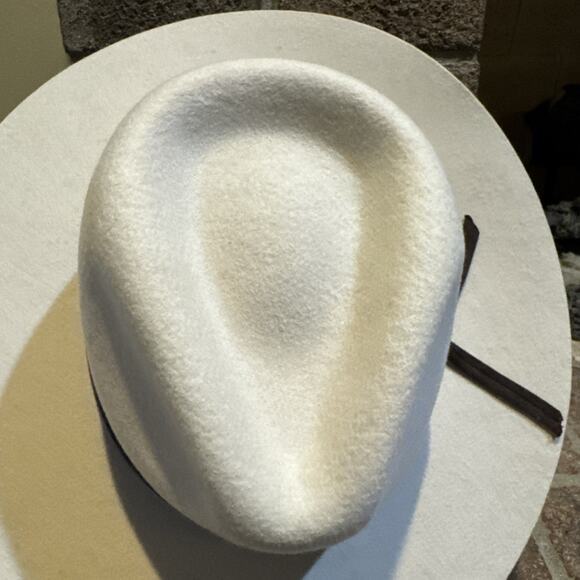 Brixton Cohen Cowboy Hat Mens Size Small (7) Dove 100% Felt Leather - Picture 5 of 16